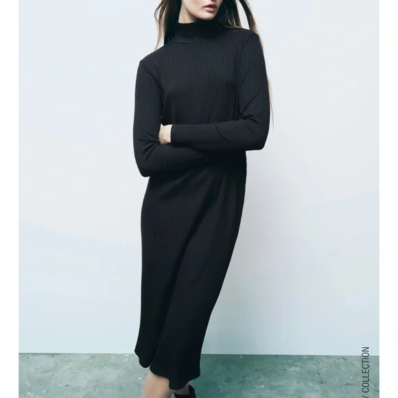 zara ribbed polo dress Zara knit polo dress